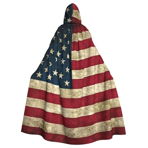 Longzehao Unisex-Bademantel, Umhang mit amerikanischer Flagge, bedruckt, Kapuzenumhang für Cosplay, Halloween, Karneval, Kostüme Longzehao Unisex-Bademantel, Umhang mit amerikanischer Flagge, bedruckt, Kapuzenumhang für Cosplay, Halloween, Karneval, Kostüme von Longzehao