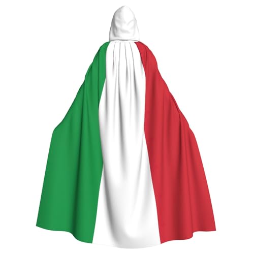 Longzehao Unisex-Bademantel, Umhang mit italienischer Flagge, bedruckt, Kapuzenumhang für Cosplay, Halloween, Karneval, Kostüme Longzehao Unisex-Bademantel, Umhang mit italienischer Flagge, bedruckt, Kapuzenumhang für Cosplay, Halloween, Karneval, Kostüme von Longzehao