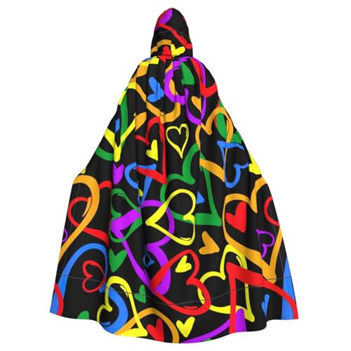 Longzehao Unisex-Bademantel für Erwachsene, Gay Pride, Regenbogen-Druck, Kapuzenumhang für Cosplay, Halloween, Karneval, Kostüme Longzehao Unisex-Bademantel für Erwachsene, Gay Pride, Regenbogen-Druck, Kapuzenumhang für Cosplay, Halloween, Karneval, Kostüme von Longzehao