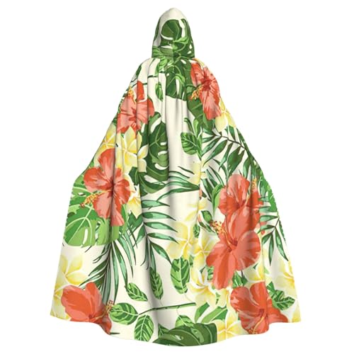 Longzehao Unisex-Bademantel für Erwachsene, Hojas Tropicales y Flores, Aufdruck, Kapuzenumhang für Cosplay, Halloween, Karneval, Kostüme Longzehao Unisex-Bademantel für Erwachsene, Hojas Tropicales y Flores, Aufdruck, Kapuzenumhang für Cosplay, Halloween, Karneval, Kostüme von Longzehao