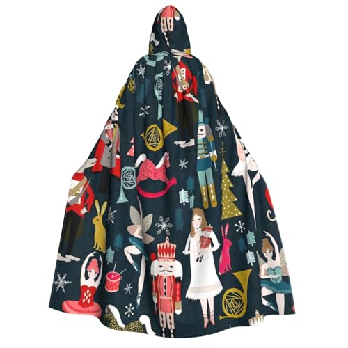Longzehao Unisex Damen Nussknacker Ballett Xmas Dance Print Erwachsene Kapuzenumhang Dekoration Umhang Cosplay Kostüme Halloween Hoodie Robe Longzehao Unisex Damen Nussknacker Ballett Xmas Dance Print Erwachsene Kapuzenumhang Dekoration Umhang Cosplay Kostüme Halloween Hoodie Robe von Longzehao