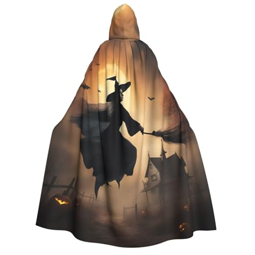 Longzehao Unisex Halloween Hexe fliegende 2 Druck Erwachsene Kapuzenumhang Dekoration Umhang Cosplay Kostüme Halloween Hoodie Robe Longzehao Unisex Halloween Hexe fliegende 2 Druck Erwachsene Kapuzenumhang Dekoration Umhang Cosplay Kostüme Halloween Hoodie Robe von Longzehao