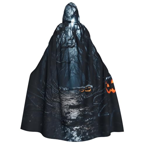 Longzehao Unisex Happy Halloween Print Erwachsene Kapuzenumhang Dekoration Umhang Cosplay Kostüme Halloween Hoodie Robe von Longzehao