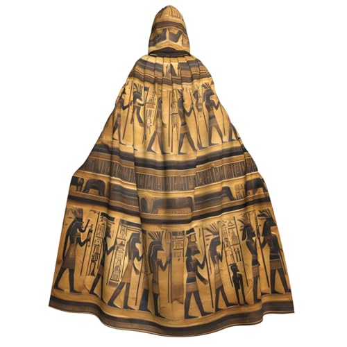 Longzehao Unisex Kapuzenumhang mit Ägypten-Hieroglyphen-Druck, für Erwachsene, Dekoration, Umhang, Cosplay-Kostüme, Halloween-Kapuzenmantel Longzehao Unisex Kapuzenumhang mit Ägypten-Hieroglyphen-Druck, für Erwachsene, Dekoration, Umhang, Cosplay-Kostüme, Halloween-Kapuzenmantel von Longzehao