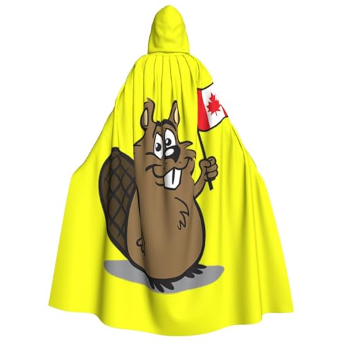 Longzehao Unisex-Kapuzenumhang mit Biber-Druck, Dekoration, Cosplay-Kostüme, Halloween-Kapuzenmantel Longzehao Unisex-Kapuzenumhang mit Biber-Druck, Dekoration, Cosplay-Kostüme, Halloween-Kapuzenmantel von Longzehao