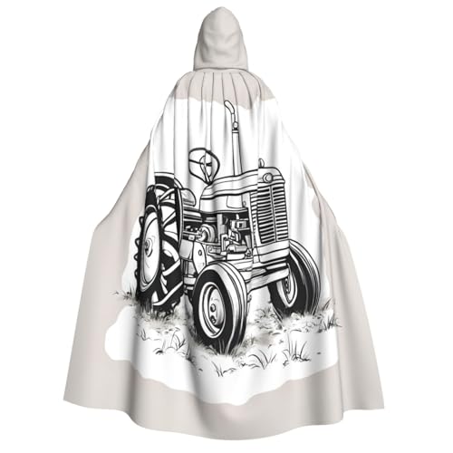 Longzehao Unisex-Kapuzenumhang mit Cartoon-Traktor-Druck, für Erwachsene, Dekoration, Cosplay-Kostüme, Halloween-Kapuzenmantel Longzehao Unisex-Kapuzenumhang mit Cartoon-Traktor-Druck, für Erwachsene, Dekoration, Cosplay-Kostüme, Halloween-Kapuzenmantel von Longzehao
