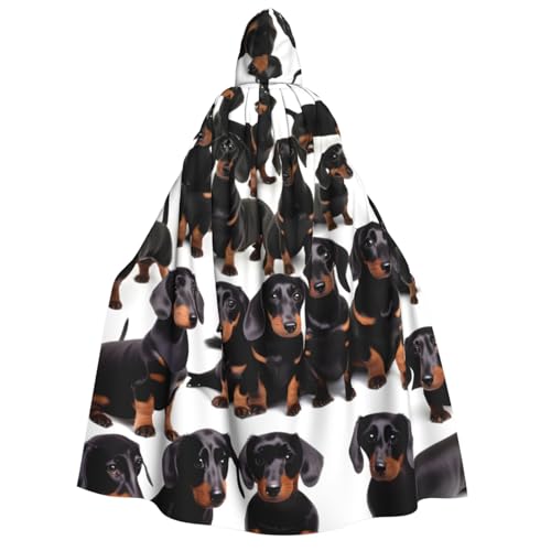 Longzehao Unisex Kapuzenumhang mit Dackel-Motiv, für Erwachsene, Cosplay-Kostüme, Halloween-Kapuzenmantel Longzehao Unisex Kapuzenumhang mit Dackel-Motiv, für Erwachsene, Cosplay-Kostüme, Halloween-Kapuzenmantel von Longzehao