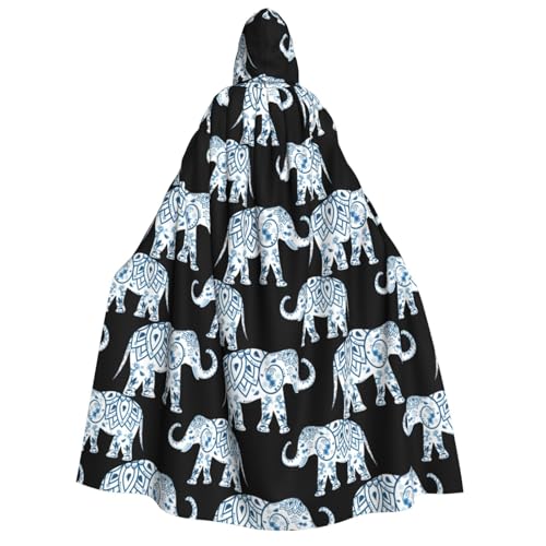 Longzehao Unisex Kapuzenumhang mit Elefantenaufdruck, Dekoration, Umhang, Cosplay-Kostüme, Halloween-Kapuzenmantel Longzehao Unisex Kapuzenumhang mit Elefantenaufdruck, Dekoration, Umhang, Cosplay-Kostüme, Halloween-Kapuzenmantel von Longzehao