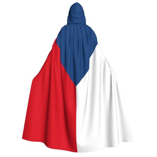 Longzehao Unisex Kapuzenumhang mit Flagge der Tschechischen Republik, für Erwachsene, Dekoration, Umhang, Cosplay-Kostüme, Halloween-Kapuzenmantel von Longzehao