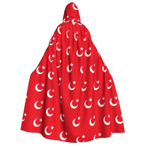 Longzehao Unisex Kapuzenumhang mit Flagge der Türkei, für Erwachsene, Dekoration, Cosplay-Kostüme, Halloween-Kapuzenmantel Longzehao Unisex Kapuzenumhang mit Flagge der Türkei, für Erwachsene, Dekoration, Cosplay-Kostüme, Halloween-Kapuzenmantel von Longzehao