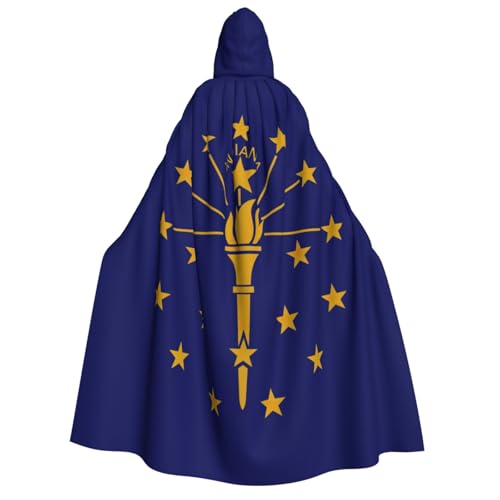 Longzehao Unisex Kapuzenumhang mit Indiana-Staatsflagge, Dekoration, Cosplay-Kostüme, Halloween-Kapuzenmantel Longzehao Unisex Kapuzenumhang mit Indiana-Staatsflagge, Dekoration, Cosplay-Kostüme, Halloween-Kapuzenmantel von Longzehao