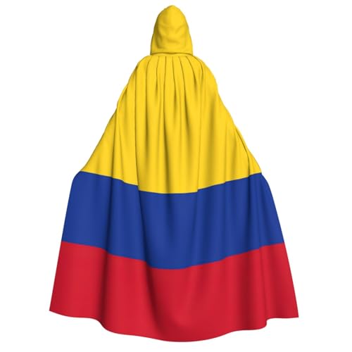 Longzehao Unisex Kapuzenumhang mit Kolumbien-Flagge für Erwachsene, Dekoration, Cosplay-Kostüme, Halloween-Kapuzenmantel Longzehao Unisex Kapuzenumhang mit Kolumbien-Flagge für Erwachsene, Dekoration, Cosplay-Kostüme, Halloween-Kapuzenmantel von Longzehao