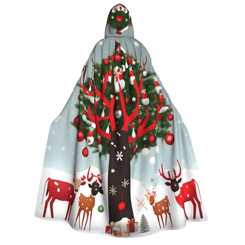 Longzehao Unisex Kapuzenumhang mit Kuh und Hirsch, Weihnachtsdruck, für Erwachsene, Dekoration, Umhang, Cosplay-Kostüme, Halloween-Kapuzenmantel Longzehao Unisex Kapuzenumhang mit Kuh und Hirsch, Weihnachtsdruck, für Erwachsene, Dekoration, Umhang, Cosplay-Kostüme, Halloween-Kapuzenmantel von Longzehao