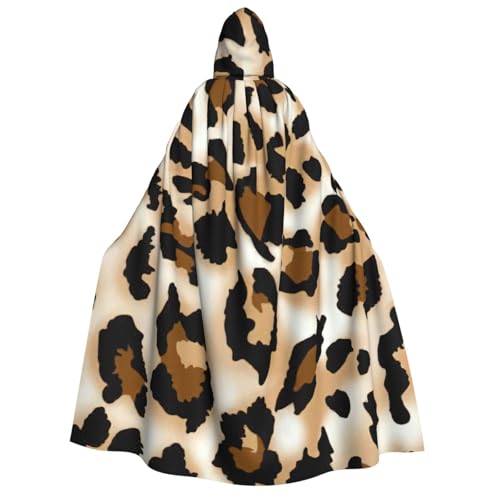Longzehao Unisex Kapuzenumhang mit Leopardenmuster, dekorativer Umhang, Cosplay-Kostüme, Halloween-Kapuzenmantel Longzehao Unisex Kapuzenumhang mit Leopardenmuster, dekorativer Umhang, Cosplay-Kostüme, Halloween-Kapuzenmantel von Longzehao