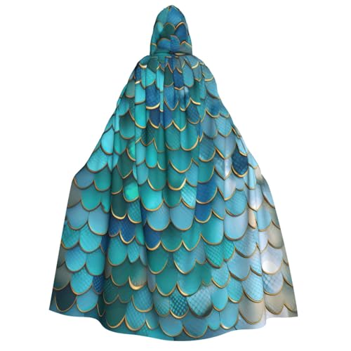 Longzehao Unisex-Kapuzenumhang mit Meerjungfrauen-Schuppen-Druck, Dekoration, Cosplay-Kostüme, Halloween-Kapuzenmantel Longzehao Unisex-Kapuzenumhang mit Meerjungfrauen-Schuppen-Druck, Dekoration, Cosplay-Kostüme, Halloween-Kapuzenmantel von Longzehao