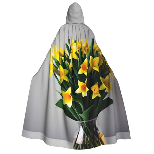 Longzehao Unisex-Kapuzenumhang mit Narzissen-Druck, für Erwachsene, Dekoration, Umhang, Cosplay-Kostüme, Halloween-Kapuzenmantel Longzehao Unisex-Kapuzenumhang mit Narzissen-Druck, für Erwachsene, Dekoration, Umhang, Cosplay-Kostüme, Halloween-Kapuzenmantel von Longzehao