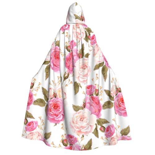 Longzehao Unisex Kapuzenumhang mit Rosenblüten-Druck, Dekoration, Umhang, Cosplay-Kostüme, Halloween-Kapuzenmantel Longzehao Unisex Kapuzenumhang mit Rosenblüten-Druck, Dekoration, Umhang, Cosplay-Kostüme, Halloween-Kapuzenmantel von Longzehao