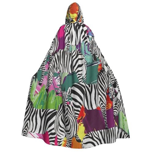 Longzehao Unisex Kapuzenumhang mit Zebramuster, Dekoration, Cosplay-Kostüme, Halloween-Kapuzenmantel Longzehao Unisex Kapuzenumhang mit Zebramuster, Dekoration, Cosplay-Kostüme, Halloween-Kapuzenmantel von Longzehao