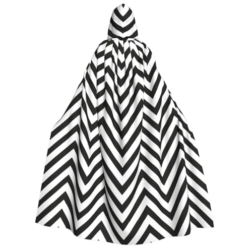 Longzehao Unisex Kapuzenumhang mit Zickzack-Streifen-Druck, für Erwachsene, Dekoration, Cosplay-Kostüme, Halloween-Kapuzenmantel Longzehao Unisex Kapuzenumhang mit Zickzack-Streifen-Druck, für Erwachsene, Dekoration, Cosplay-Kostüme, Halloween-Kapuzenmantel von Longzehao