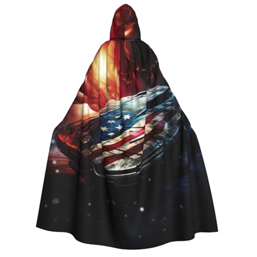 Longzehao Unisex Kapuzenumhang mit amerikanischer Flagge, dekorativer Umhang, Cosplay-Kostüme, Halloween-Kapuzenmantel Longzehao Unisex Kapuzenumhang mit amerikanischer Flagge, dekorativer Umhang, Cosplay-Kostüme, Halloween-Kapuzenmantel von Longzehao