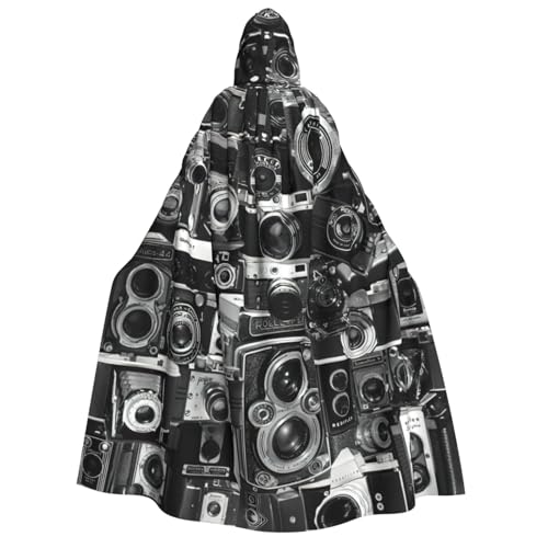 Longzehao Unisex-Kapuzenumhang mit coolem Retro-Kamera-Kollektionsdruck, für Erwachsene, Dekoration, Cosplay-Kostüme, Halloween-Kapuzenmantel Longzehao Unisex-Kapuzenumhang mit coolem Retro-Kamera-Kollektionsdruck, für Erwachsene, Dekoration, Cosplay-Kostüme, Halloween-Kapuzenmantel von Longzehao