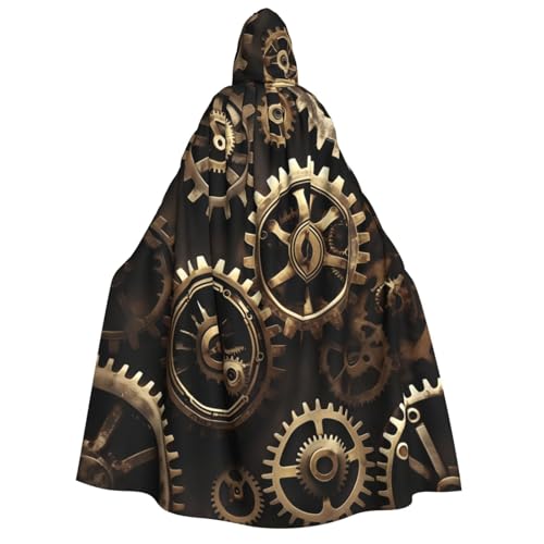 Longzehao Unisex-Kapuzenumhang mit coolem Steampunk-Zahnrad-Druck, für Erwachsene, Dekoration, Umhang, Cosplay-Kostüme, Halloween-Kapuzenmantel Longzehao Unisex-Kapuzenumhang mit coolem Steampunk-Zahnrad-Druck, für Erwachsene, Dekoration, Umhang, Cosplay-Kostüme, Halloween-Kapuzenmantel von Longzehao