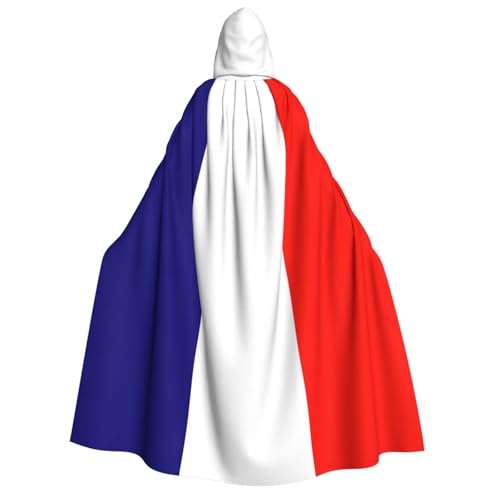 Longzehao Unisex Kapuzenumhang mit französischer Flagge, Dekoration, Cosplay-Kostüme, Halloween-Kapuzenmantel Longzehao Unisex Kapuzenumhang mit französischer Flagge, Dekoration, Cosplay-Kostüme, Halloween-Kapuzenmantel von Longzehao