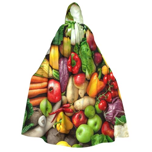 Longzehao Unisex-Kapuzenumhang mit frischem Obst und Gemüse, für Erwachsene, Dekoration, Cosplay-Kostüme, Halloween-Kapuzenmantel Longzehao Unisex-Kapuzenumhang mit frischem Obst und Gemüse, für Erwachsene, Dekoration, Cosplay-Kostüme, Halloween-Kapuzenmantel von Longzehao