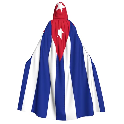 Longzehao Unisex Kapuzenumhang mit kubanischer Flagge, dekorativer Umhang, Cosplay-Kostüme, Halloween-Kapuzenmantel Longzehao Unisex Kapuzenumhang mit kubanischer Flagge, dekorativer Umhang, Cosplay-Kostüme, Halloween-Kapuzenmantel von Longzehao