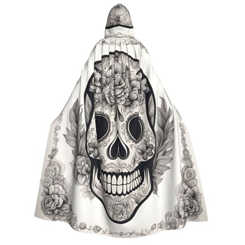 Longzehao Unisex-Kapuzenumhang mit mexikanischem Totenkopf-Druck, für Erwachsene, Dekoration, Cosplay-Kostüme, Halloween-Kapuzenmantel Longzehao Unisex-Kapuzenumhang mit mexikanischem Totenkopf-Druck, für Erwachsene, Dekoration, Cosplay-Kostüme, Halloween-Kapuzenmantel von Longzehao