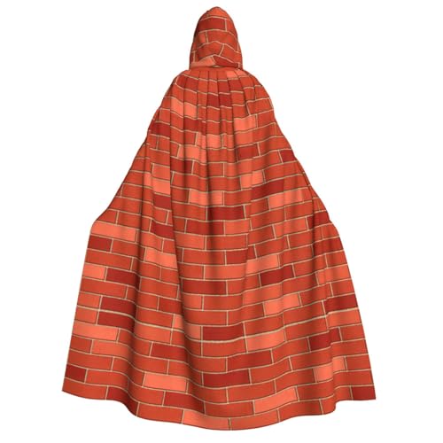 Longzehao Unisex Kapuzenumhang mit roter Ziegelmauer, für Erwachsene, Dekoration, Umhang, Cosplay-Kostüme, Halloween-Kapuzenmantel Longzehao Unisex Kapuzenumhang mit roter Ziegelmauer, für Erwachsene, Dekoration, Umhang, Cosplay-Kostüme, Halloween-Kapuzenmantel von Longzehao