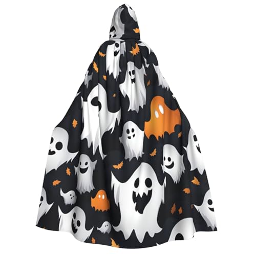 Longzehao Unisex-Kapuzenumhang mit süßem weißem Geistermuster, Halloween-Muster, für Erwachsene, Dekoration, Umhang, Cosplay-Kostüme, Halloween-Kapuzenmantel Longzehao Unisex-Kapuzenumhang mit süßem weißem Geistermuster, Halloween-Muster, für Erwachsene, Dekoration, Umhang, Cosplay-Kostüme, Halloween-Kapuzenmantel von Longzehao