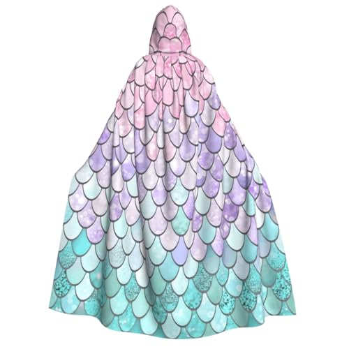 Longzehao Unisex-Meerjungfrau-Umhang mit Kapuze, Pastellrosa, Lila, Aqua-Tee-Druck, Dekoration, Umhang, Cosplay-Kostüme, Halloween-Kapuzenmantel Longzehao Unisex-Meerjungfrau-Umhang mit Kapuze, Pastellrosa, Lila, Aqua-Tee-Druck, Dekoration, Umhang, Cosplay-Kostüme, Halloween-Kapuzenmantel von Longzehao