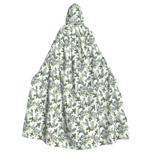 Longzehao Unisex Robe Capes Erwachsene Grün Eukalyptus Blätter Druck Kapuzenumhang für Cosplay Halloween Karneval Kostüme Longzehao Unisex Robe Capes Erwachsene Grün Eukalyptus Blätter Druck Kapuzenumhang für Cosplay Halloween Karneval Kostüme von Longzehao