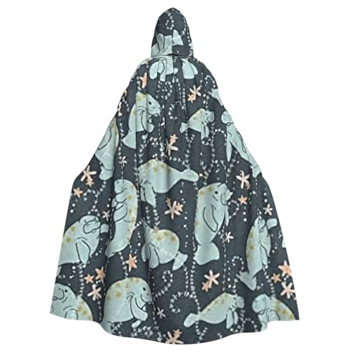 Longzehao Unisex Robe Capes Erwachsene Seekuh Tiere Druck Kapuzenumhang für Cosplay Halloween Karneval Kostüme Longzehao Unisex Robe Capes Erwachsene Seekuh Tiere Druck Kapuzenumhang für Cosplay Halloween Karneval Kostüme von Longzehao