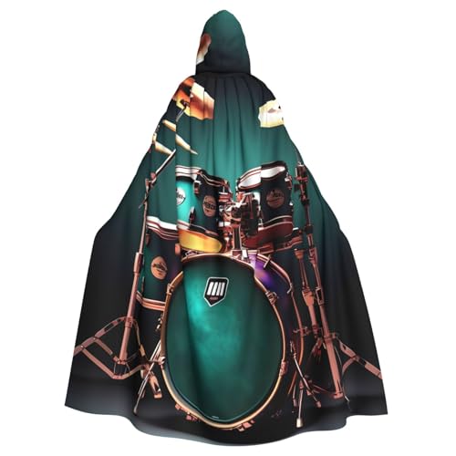 Longzehao Unisex Roben Capes Adult Cool Drum Set Print Hooded Cloak for Cosplay Halloween Carnival Costumes Longzehao Unisex Roben Capes Adult Cool Drum Set Print Hooded Cloak for Cosplay Halloween Carnival Costumes von Longzehao