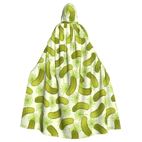 Longzehao Unisex Roben Capes Adult Sushi Dill Pickles Print Hooded Cloak for Cosplay Halloween Carnival Costumes von Longzehao