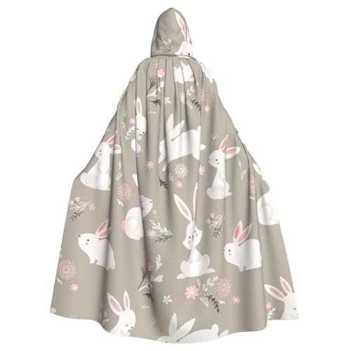 Longzehao Unisex Roben Capes Erwachsene Osterhase Blumendruck Kapuzenumhang für Cosplay Halloween Karneval Kostüme Longzehao Unisex Roben Capes Erwachsene Osterhase Blumendruck Kapuzenumhang für Cosplay Halloween Karneval Kostüme von Longzehao