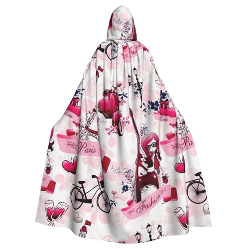 Longzehao Unisex Roben Capes Erwachsene Paris Eiffelturm Frankreich Druck Kapuzenumhang für Cosplay Halloween Karneval Kostüme Longzehao Unisex Roben Capes Erwachsene Paris Eiffelturm Frankreich Druck Kapuzenumhang für Cosplay Halloween Karneval Kostüme von Longzehao