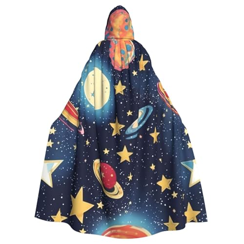Longzehao Unisex Roben Capes Erwachsene Sternenhimmel Universum Weltraum Druck Kapuzenumhang für Cosplay Halloween Karneval Kostüme von Longzehao