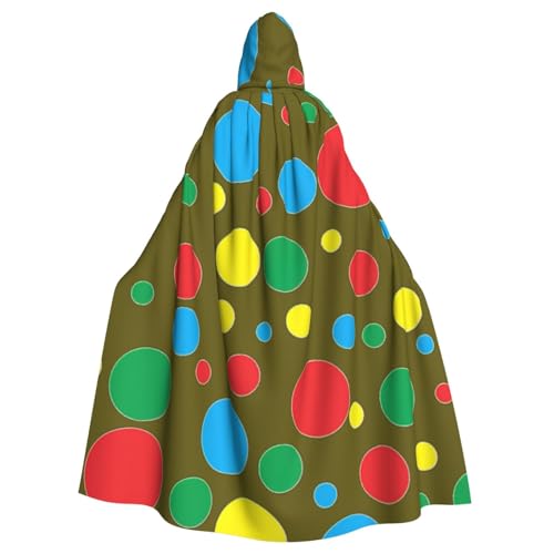 Longzehao Unisex Roben Capes Erwachsene Twister Polka Dots Print Kapuzenumhang für Cosplay Halloween Karneval Kostüme Longzehao Unisex Roben Capes Erwachsene Twister Polka Dots Print Kapuzenumhang für Cosplay Halloween Karneval Kostüme von Longzehao