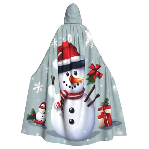 Longzehao Unisex Roben Capes Erwachsene Weihnachten Happy Snowman Print Kapuzenumhang für Cosplay Halloween Karneval Kostüme Longzehao Unisex Roben Capes Erwachsene Weihnachten Happy Snowman Print Kapuzenumhang für Cosplay Halloween Karneval Kostüme von Longzehao