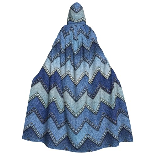 Longzehao Unisex-Umhang mit Kapuze und blauem Denim-Druck, für Erwachsene, Dekoration, Cosplay-Kostüme, Halloween-Kapuzenmantel Longzehao Unisex-Umhang mit Kapuze und blauem Denim-Druck, für Erwachsene, Dekoration, Cosplay-Kostüme, Halloween-Kapuzenmantel von Longzehao