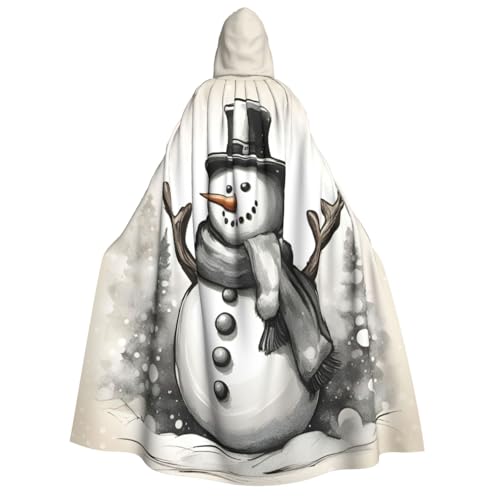 Longzehao Unisex Weihnachtsumhang mit Schneemann, 1 Druck, für Erwachsene, Dekoration, Umhang, Cosplay-Kostüme, Halloween-Kapuzenmantel Longzehao Unisex Weihnachtsumhang mit Schneemann, 1 Druck, für Erwachsene, Dekoration, Umhang, Cosplay-Kostüme, Halloween-Kapuzenmantel von Longzehao