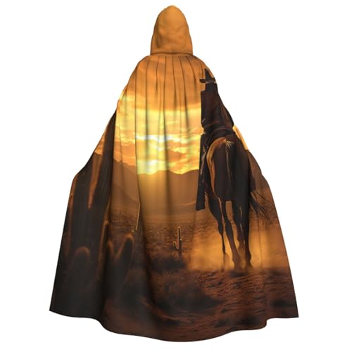 Longzehao Unisex West-Wüstenkaktus mit Cowboys reitenden Pferden, 2 Aufdruck, Kapuzenumhang, Dekoration, Umhang, Cosplay-Kostüme, Halloween-Kapuzenmantel Longzehao Unisex West-Wüstenkaktus mit Cowboys reitenden Pferden, 2 Aufdruck, Kapuzenumhang, Dekoration, Umhang, Cosplay-Kostüme, Halloween-Kapuzenmantel von Longzehao