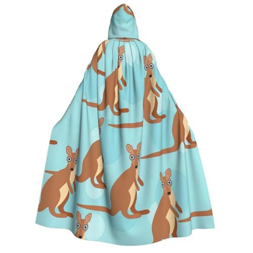 Longzehao Unisex lustiger Kapuzenumhang für Erwachsene, mit Känguru-Zoo-Druck, Dekoration, Umhang, Cosplay-Kostüme, Halloween-Kapuzenmantel Longzehao Unisex lustiger Kapuzenumhang für Erwachsene, mit Känguru-Zoo-Druck, Dekoration, Umhang, Cosplay-Kostüme, Halloween-Kapuzenmantel von Longzehao