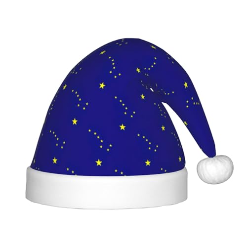 Longzehao Weihnachtsmütze für Kinder mit Alaska-Staatsflagge, mit Plüschfell, Weihnachtsmützen für Neujahrsparty Longzehao Weihnachtsmütze für Kinder mit Alaska-Staatsflagge, mit Plüschfell, Weihnachtsmützen für Neujahrsparty von Longzehao