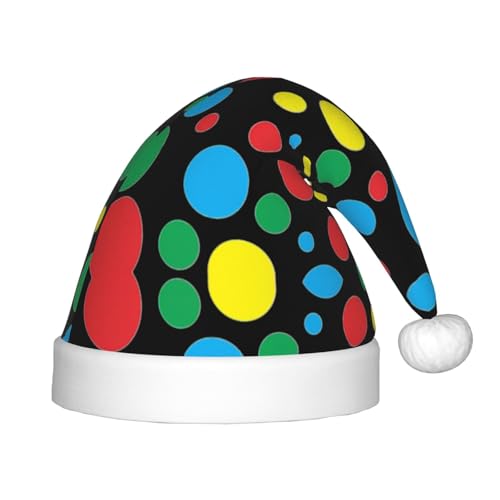 Longzehao Weihnachtsmützen für Kinder mit Plüschfell, gepunktet, Weihnachtsmützen für Silvester, Partyzubehör Longzehao Weihnachtsmützen für Kinder mit Plüschfell, gepunktet, Weihnachtsmützen für Silvester, Partyzubehör von Longzehao