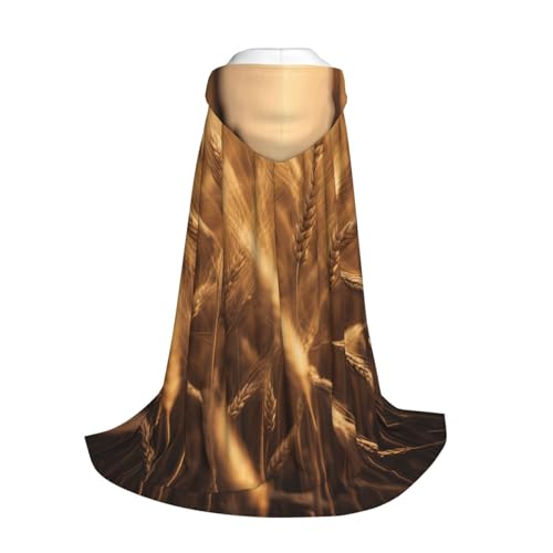 Longzehao Weizenfelddruck Kapuzenumhang für Kinder mit Halloween Weihnachten Cosplay Kapuzenumhang Kostüm von Longzehao