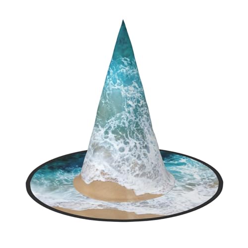 Longzehao Wunderschöner Ozeanwellen-Druck, Halloween-Kostüm, Hexenhut, Erwachsene, Cosplay, Karneval, Party, Kostümzubehör Longzehao Wunderschöner Ozeanwellen-Druck, Halloween-Kostüm, Hexenhut, Erwachsene, Cosplay, Karneval, Party, Kostümzubehör von Longzehao